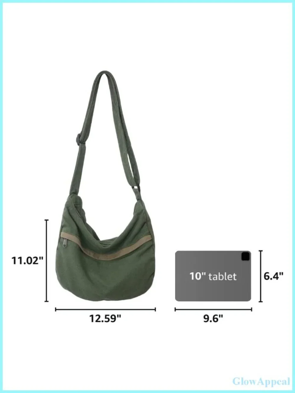Canvas Messenger Bag Hobo Crossbody Tote Shoulder Purse Vintage Work Travel